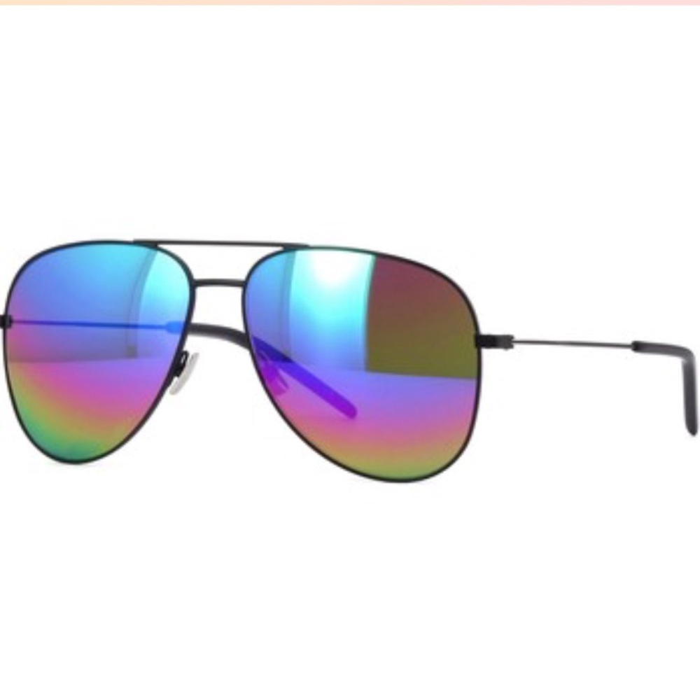 New Authentic Saint Laurent Matte Metal Aviators